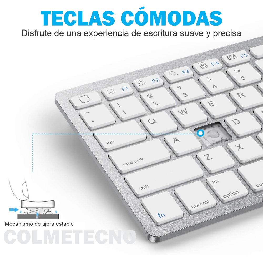 Mini Teclado Inalámbrico Bluetooth Ultra Delgado iPad Pc Ios